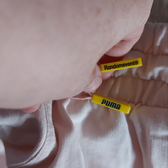 Puma x Randomevent Light Pink Cropped Wide Leg Snap Capri - Picture 7 of 8